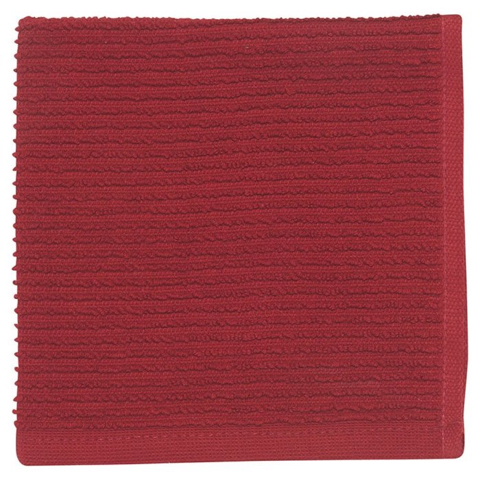 Ripple Carmine Dish Cloth (Set/2)