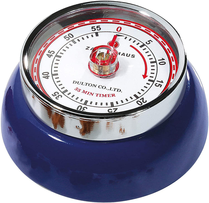 Zassenhaus Retro Kitchen Timer - Navy Blue