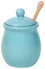 Honey Pot w/Bamboo Dip Eggshell