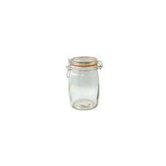 Glass Jar with Metal Clamp - 2 oz