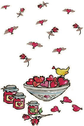 Flour Sack Towel Bowl Of Hearts