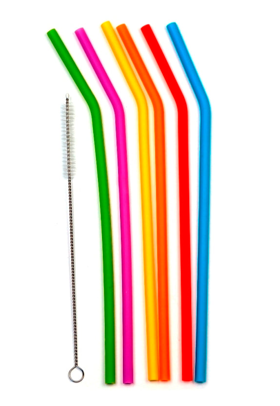 RSVP Silicone Drink Straws (Set of 6)