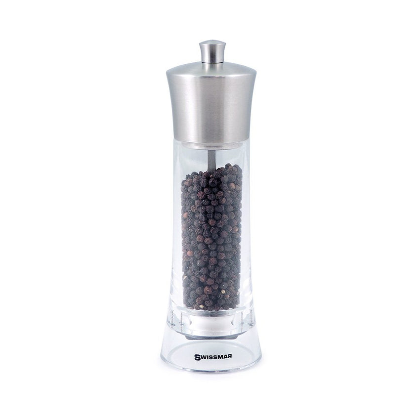 Swissmar Torre Pepper Mill 8" W/Stainless Steel Top