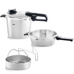 Fissler Vitavit Premium Pressure Cooker (6.3 Quart) and Pressure Skillet (2.6 qt)