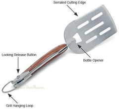 Charcoal Companion Rosewood Folding Handle Spatula