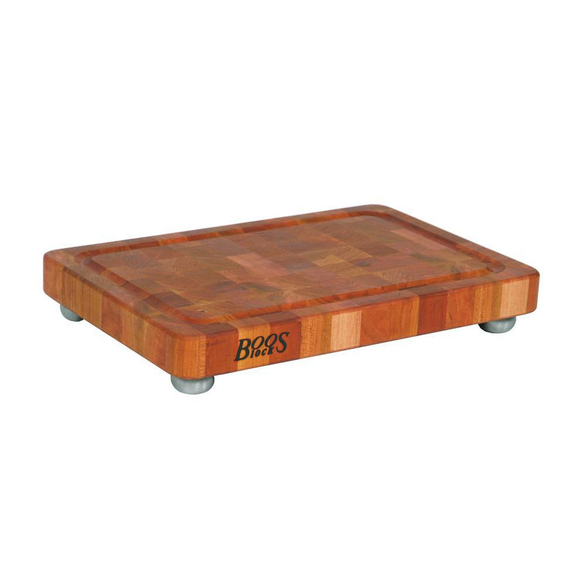 Boos Signature Cherry Cutting Board - 18" x 12" w/Stainless Steel Feet