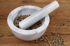 Natural White Marble Mortar & Pestle