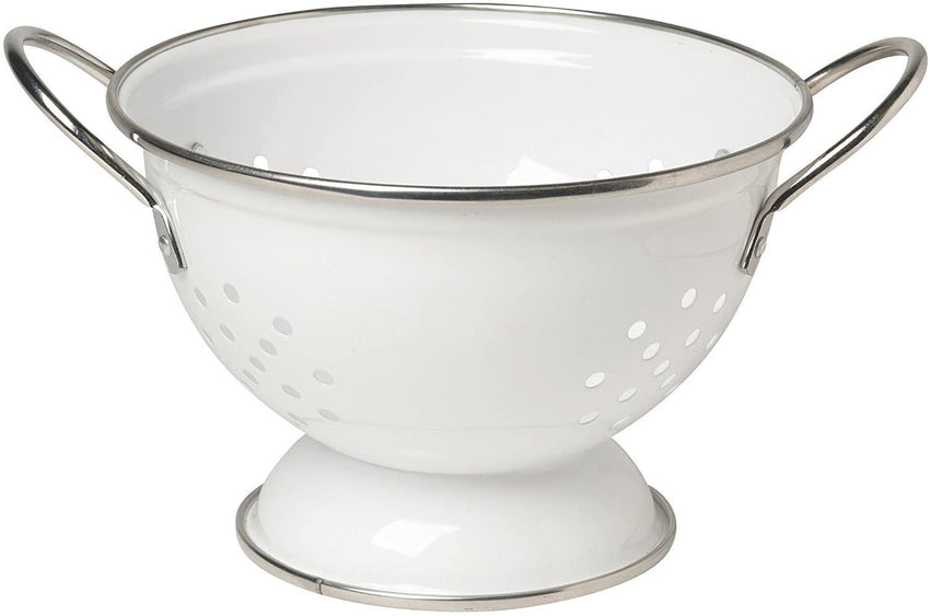 Colander Metal White 1 Quart