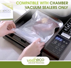 Vesta Eco Sous Vide 3 mil Pouches - 8" x 12" (50 count)