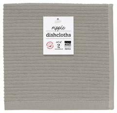 Dish Cloth Ripple London Gray (Set Set/2)