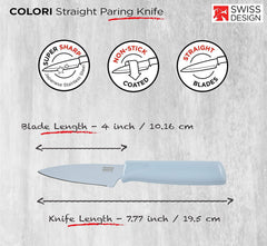Kuhn Rikon 4" Paring Knife - Sea Salt