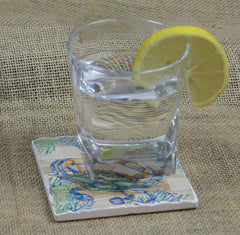 Absorbent Stone Coaster - Crab Life