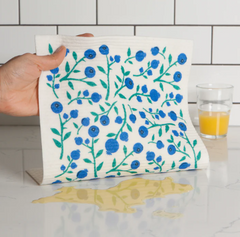 Swedish Dishcloth Blueberries 10 x 12"/Sponge Towel