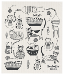 Swedish Dishcloth Purr Party/Sponge Cloth
