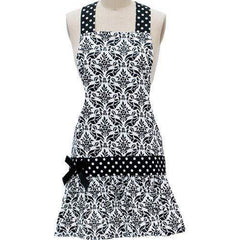 Apron Damask Girlie - Black