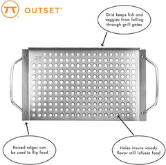 Outset BBQ Grill Grid 11" x 7" - Stainless Steel