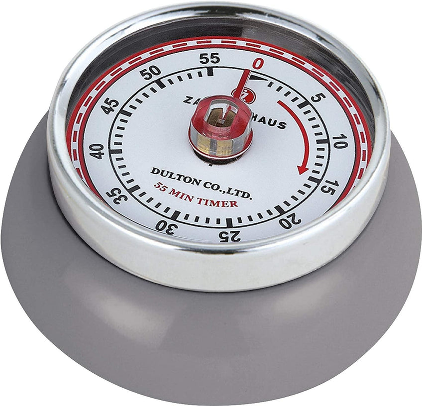 Zassenhaus Retro Kitchen Timer - Cool Gray