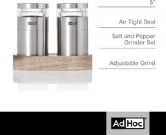 Ad Hoc Menage Molto Grinder Set - Stainless Steel (3 piece)