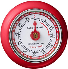 Zassenhaus Retro Kitchen Timer - Red