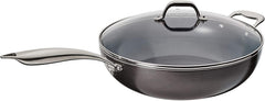 Kyocera 12.5" Nonstick Wok With Tempered Glass Lid