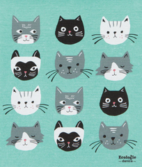 Swedish Dishcloth Cats Meow 10 x12"/Sponge Towel
