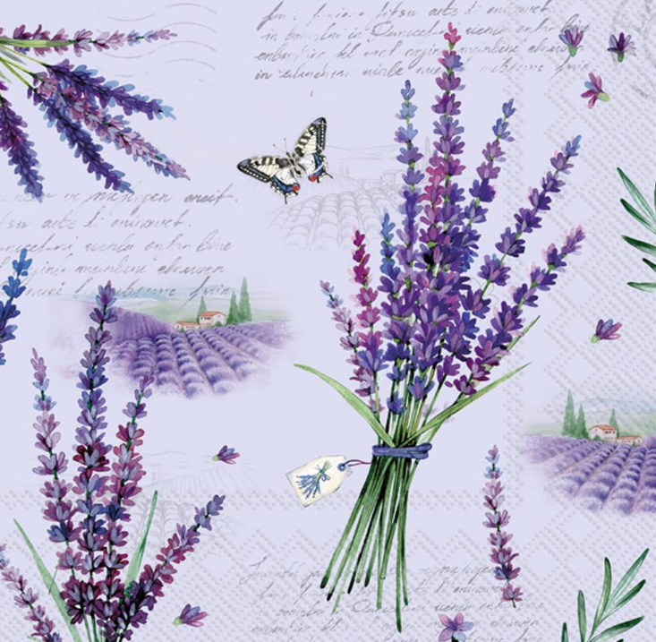 Cocktail Napkins Viola Lavender