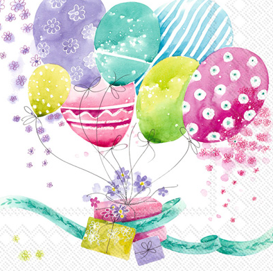 Cocktail Napkins Birthday Balloons