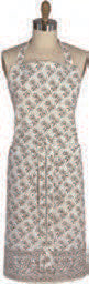 Block Print Apron Floret