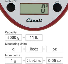 Escali Primo Digital Scale - Red