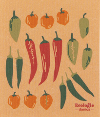Swedish Dishcloth Chili Peppers/Sponge Cloth
