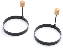 Egg Rings Nonstick w/ Folding Handle - Set of 2