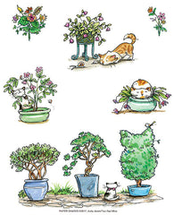 Flour Sack Towel Cats In The Garden