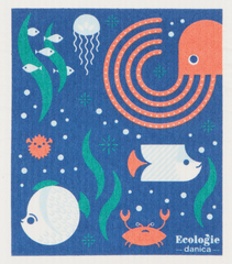 Swedish Dishcloth Under The Waves/Sponge Cloth