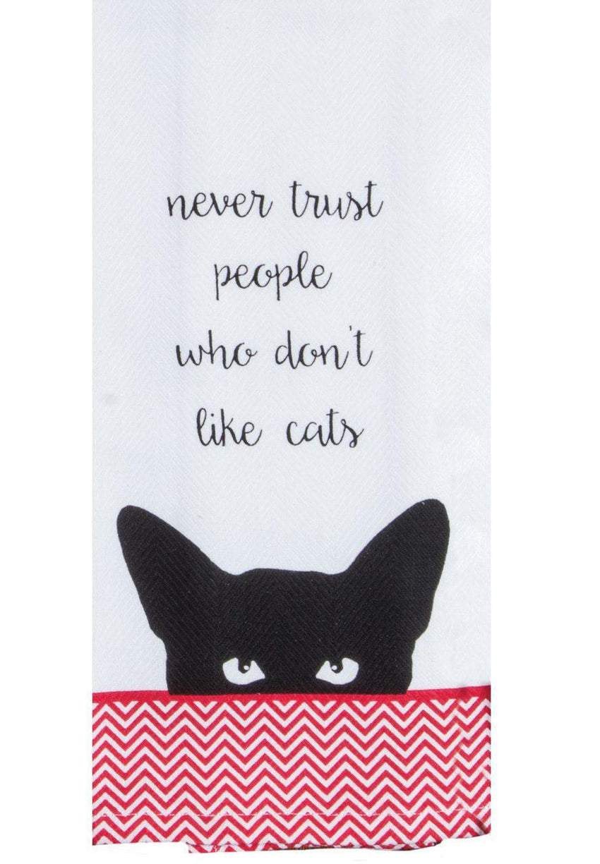 Purr Tea Towel Never Trust