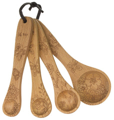 Butter Flies Wood Measuring Spoons (Set of 4)