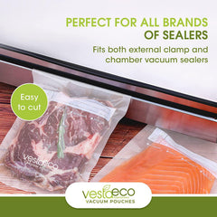 Vesta Eco Sous Vide 3 mil Pouches - 11" x 16" (50 count)