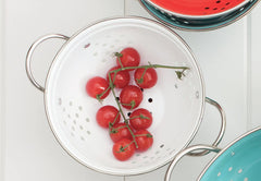Colander Metal White 1 Quart