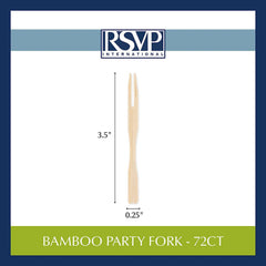 Endurance Bamboo Party Fork 3 1/2"