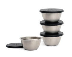 Condiment Cups w/Lids - Stainless Steel (Set of 4)