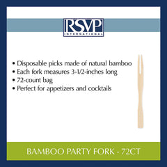 Endurance Bamboo Party Fork 3 1/2"
