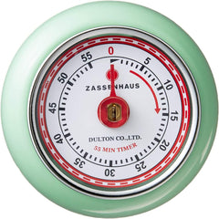 Zassenhaus Retro Kitchen Timer - Mint Green