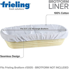 Brotform Cotton Liner - 12" x 5.5" Rectangular