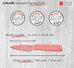 Kuhn Rikon 4" Paring Knife - Bubble Gum
