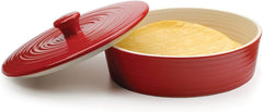 Tortilla Warmer Stoneware - 8" Red