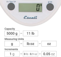 Escali Primo Digital Scale - White