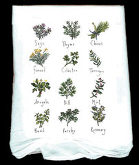 Flour Sack Towel Herbs