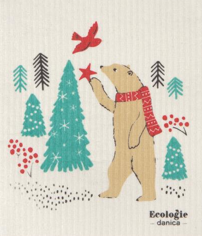 Swedish Dishcloth Winter Wonderland / Sponge Cloth / Holiday