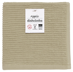 Dish Cloth Ripple Sand Stone Set/2