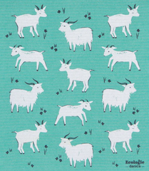 Swedish Dishcloth Goats 10 x 12"/Sponge Towel
