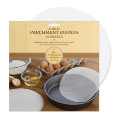 Mrs Anderson's Bleached Parchment Rounds (9" 36 PK)